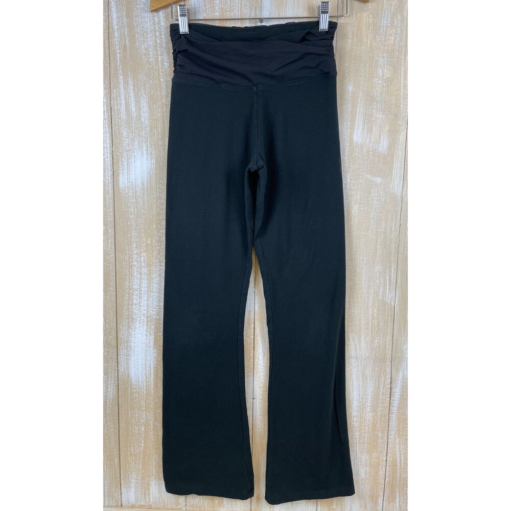 Victoria's Secret Sport Y2K Foldover Flare Yoga Pants Ruched Chiffon Waist Small